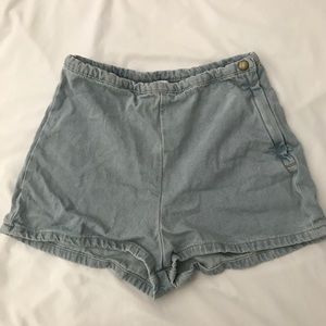 American Apparel Denim Tap Shorts